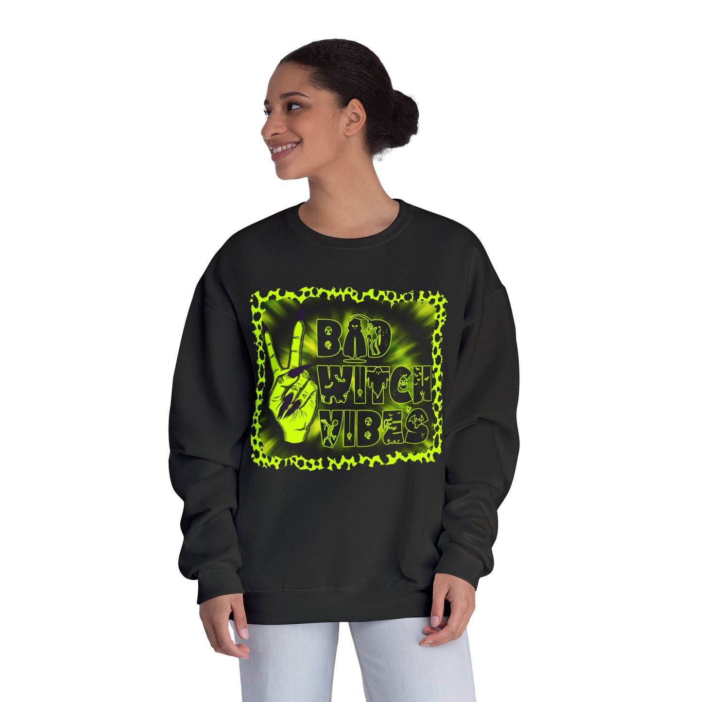 Bad Witch Vibes Unisex Crewneck Sweatshirt