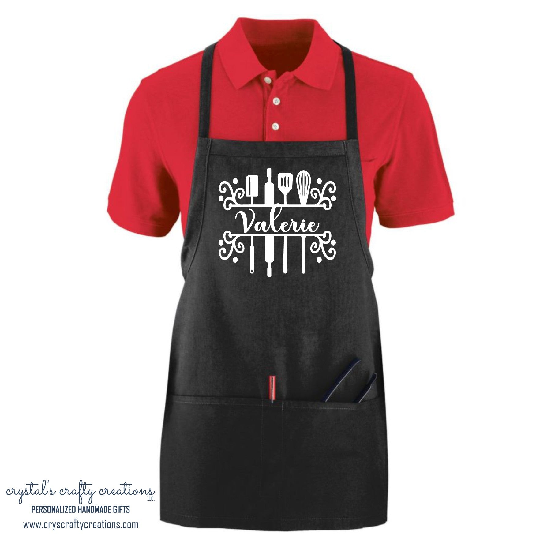 Personalized Cooking Utensils Kitchen Apron – Crystal's Crafty
