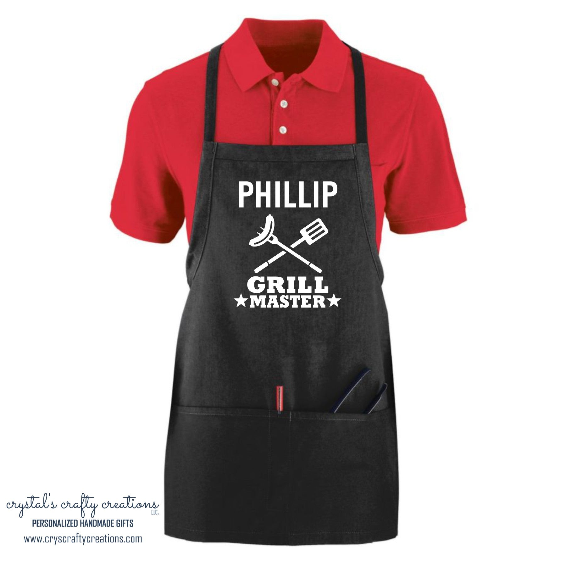 Personalized Grill Master Barbecue Apron – Crystal's Crafty