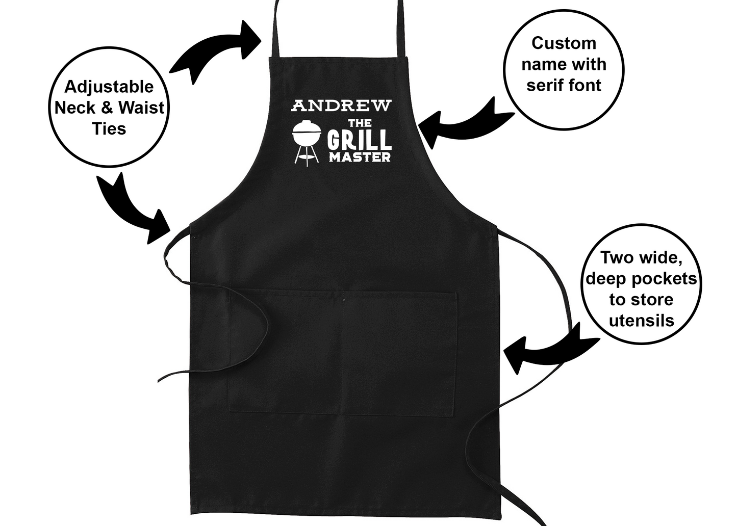 GM02 Personalized Grill Master Cook Apron