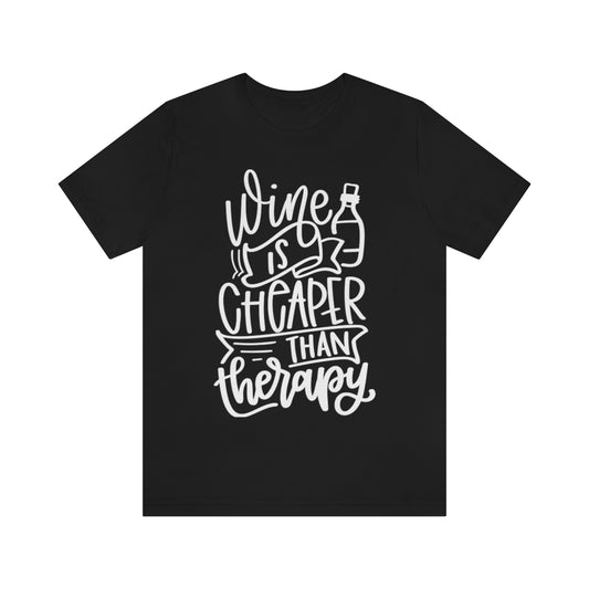 Wine Therapy - Adult Unisex Jersey Short Sleeve Tee