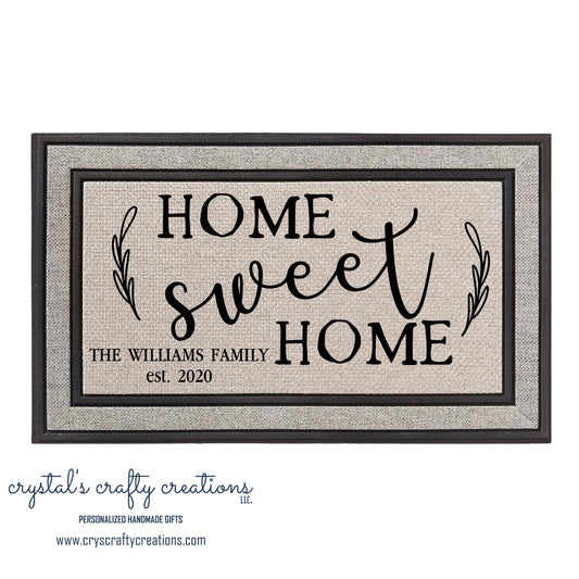 Home Sweet Home Personalized Door Mat