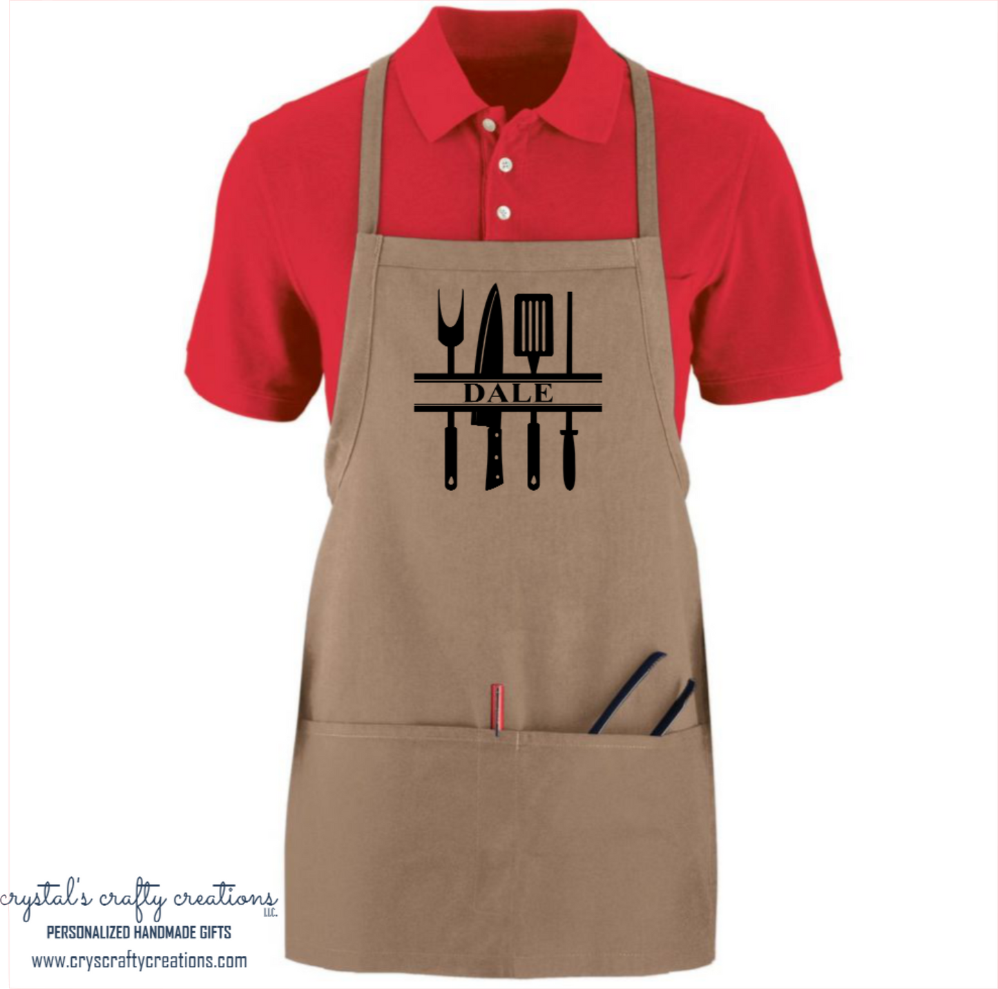 Personalized Name Cooking Utensils Kitchen Apron