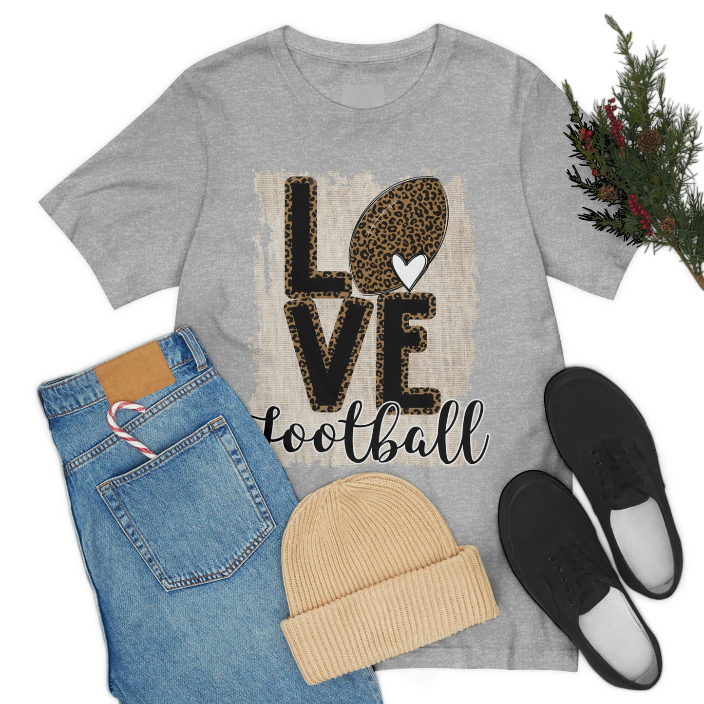 Love Football Cheetah - Adult Unisex Jersey Short Sleeve Tee